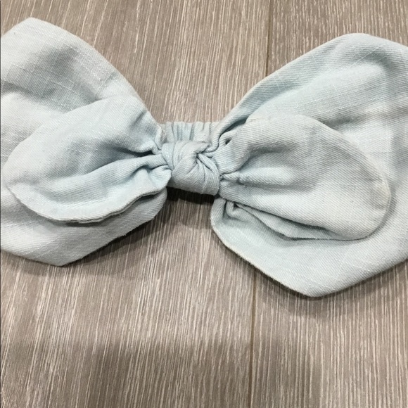 Denim headband with bow - Picture 2 of 3